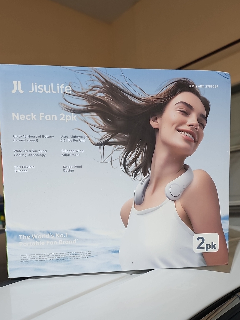 Neck Fan 2pk — White Portable Wearable Cooling Fan